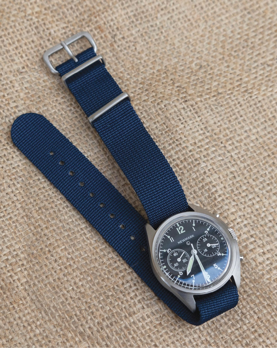 Royal Blue Single Pass Nato Strap – Newmark Watch Company
